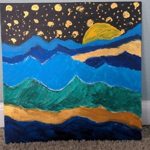 'a starry night amongst the water' painting